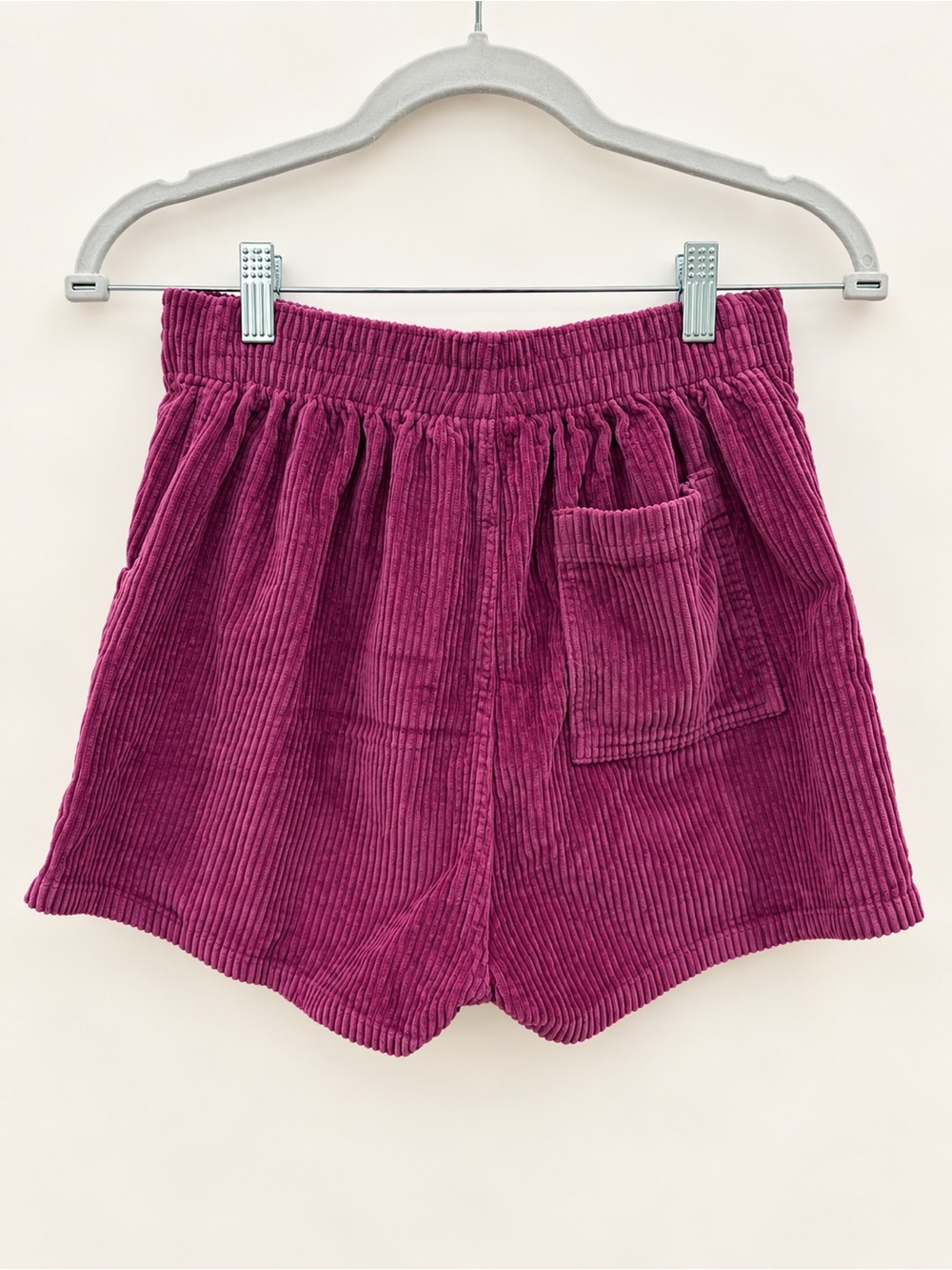 Hammies Corduroy Shorts 28 Pink Berry High Waist Retro 70s - Picture 2 of 3